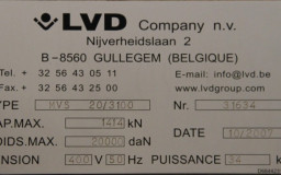 Cisaille guillotine LVD MVS 31/20 occasion