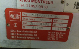 Four de trempe et d'austénitisation SOLO occasion