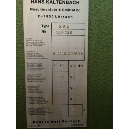 Tronconneuse automatique aluminium KALTENBACH SKL 400 NA  occasion